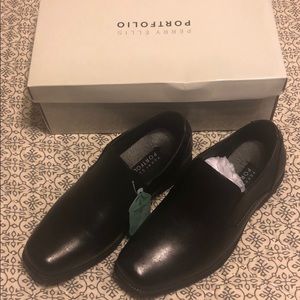 Perry Ellis Boy’s Black Dress Shoes New! 2 1/2